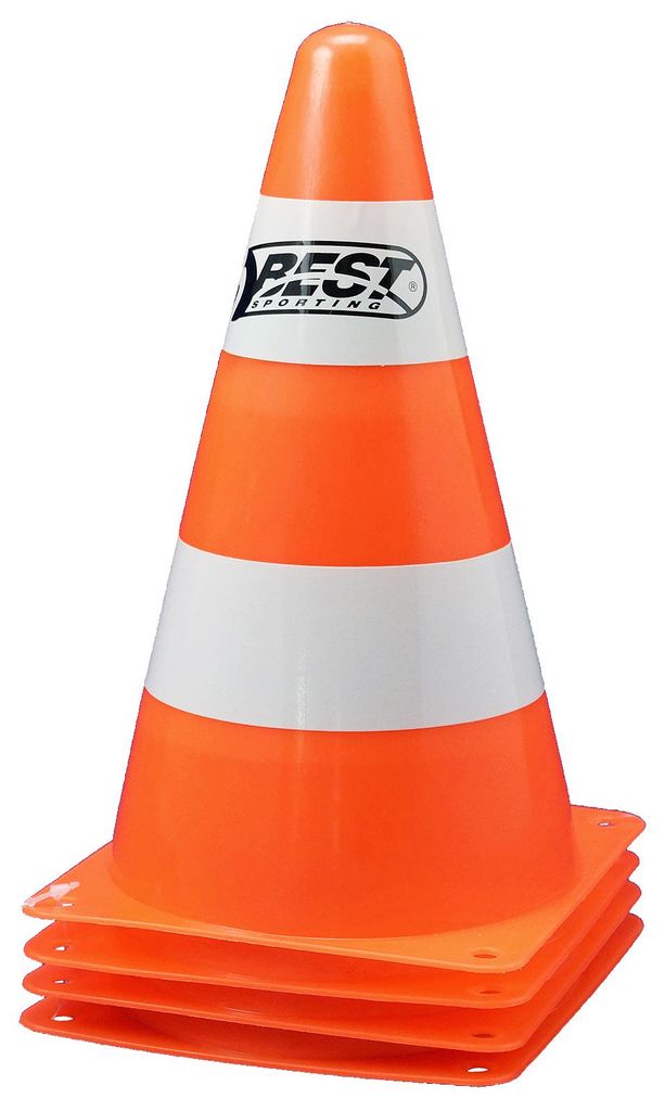 Best Sporting pylônes orange-blanc, 23 cm de haut, en pack Image du produit 