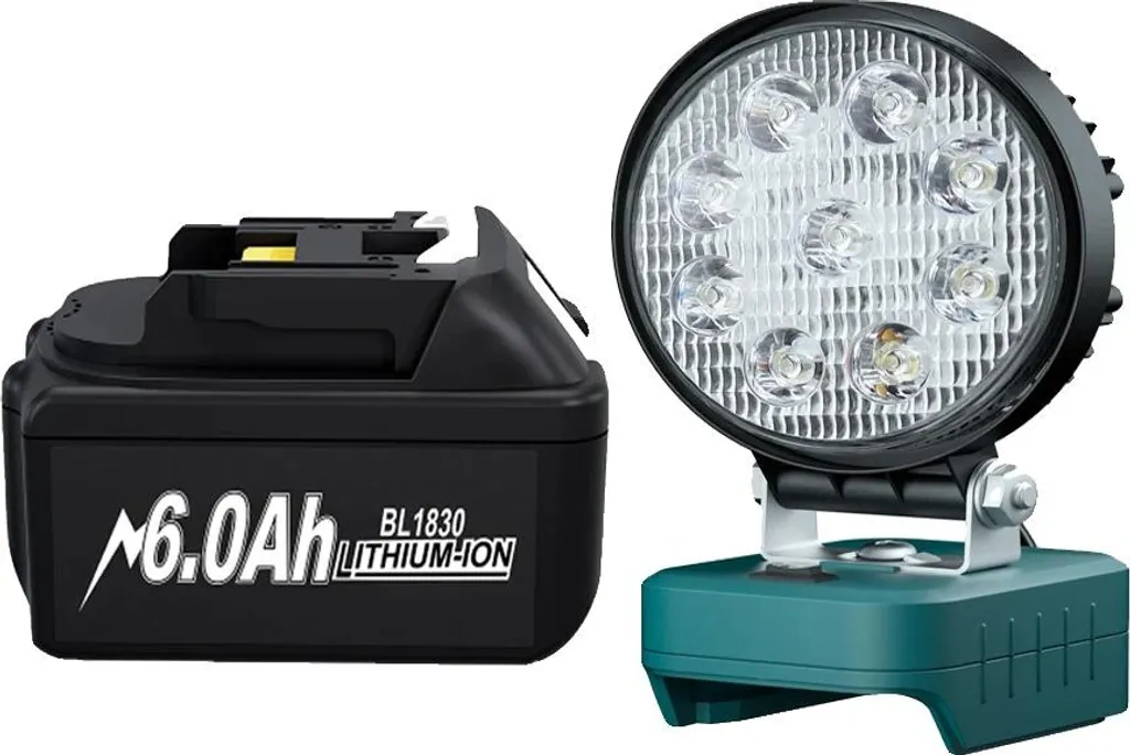 Batterie Lithium-ion 18V 6000mAh avec Indicateur LED - Haute Capacité