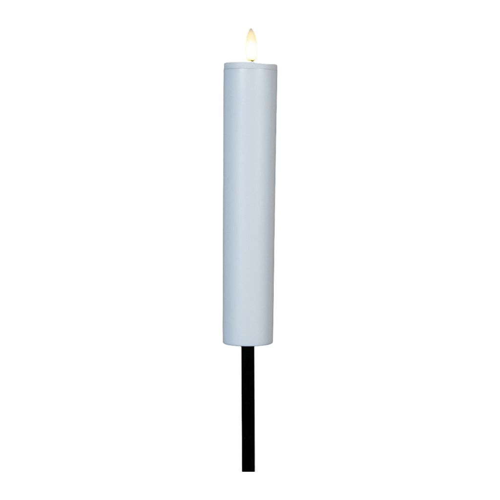 Coen Bakker Solarfackel Gartenfackel weiß 3D Flamme Produktbild 