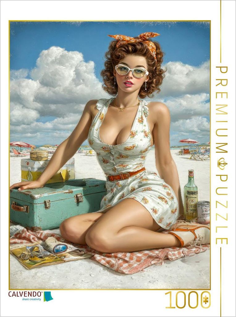 CALVENDO Puzzle Frau muss sich auch mal was gönnen | 1000 Teile Lege-Größe 64x48cm Foto-Puzzle für glückliche Stunden