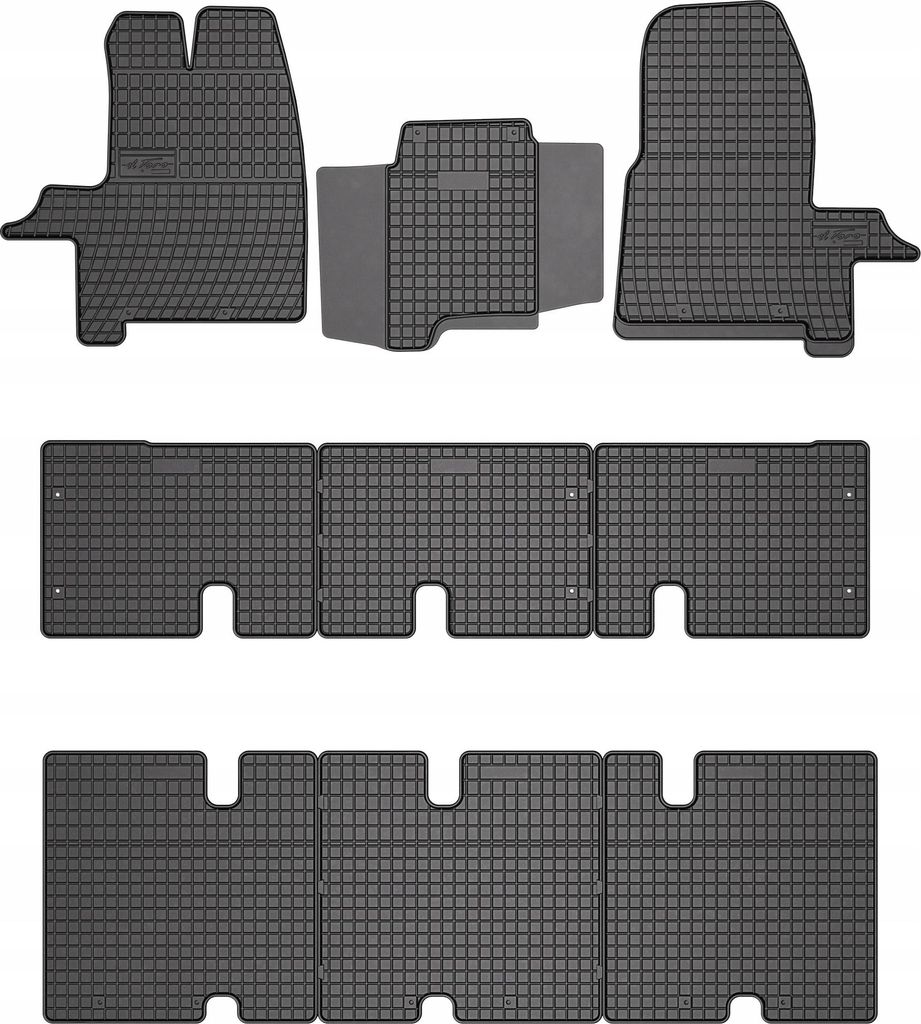 Ford Transit Mk8 3-reihige Gummimatten 2014-2025