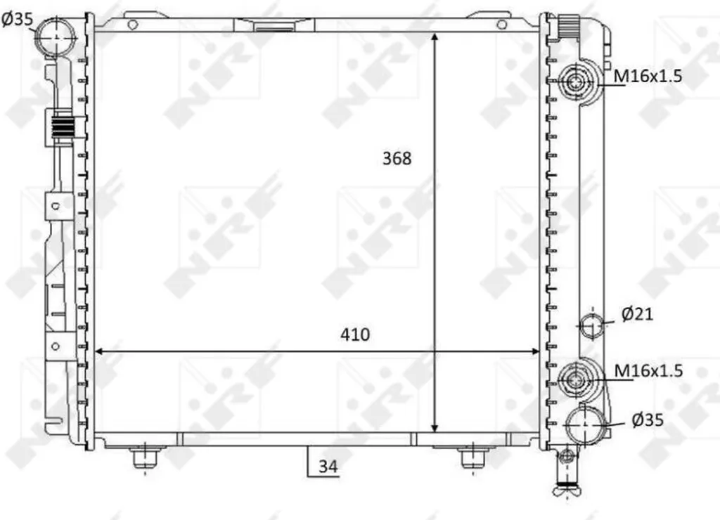 Radiateur pour Mercedes Classe E W124 : Remplacez votre OE 1245005903
