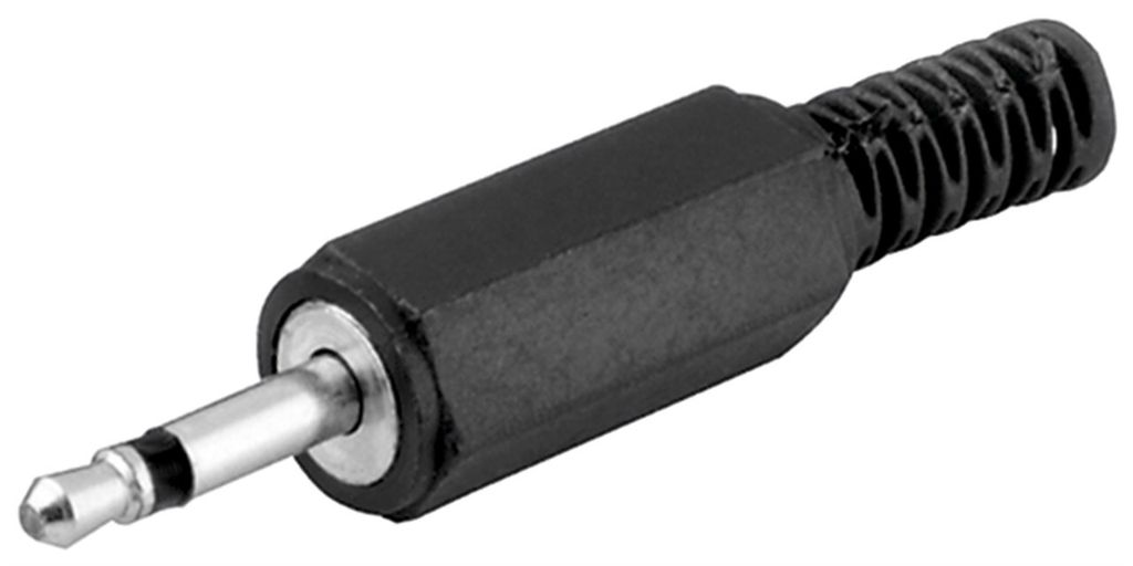 goobay Klinkenstecker 3,5 mm mono mit Knickschutz schwarz Produktbild 