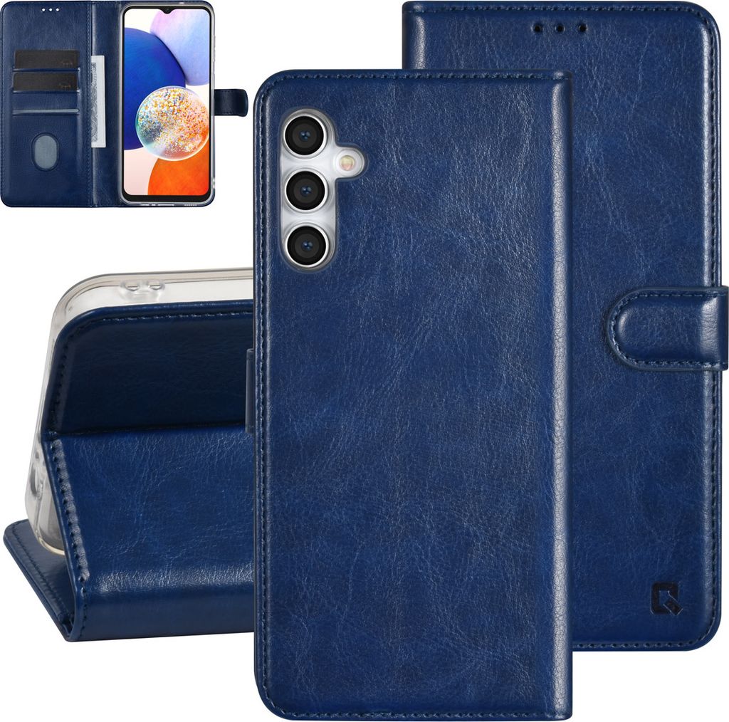 UNIQ Accessory Galaxy A14 5G Book type case - Card holder for 3 cards - Magnetic closure - Blue