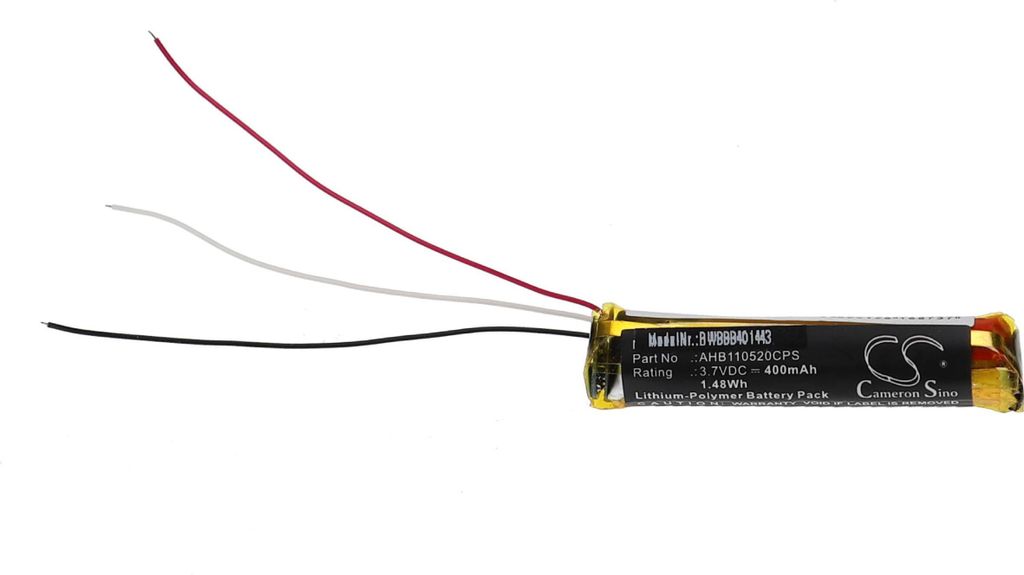 vhbw Akku kompatibel mit Sony WF-SP900, WF-1000XM3 Wireless Headset Kopfhörer (400 mAh, 3,7 V, Li-Polymer)