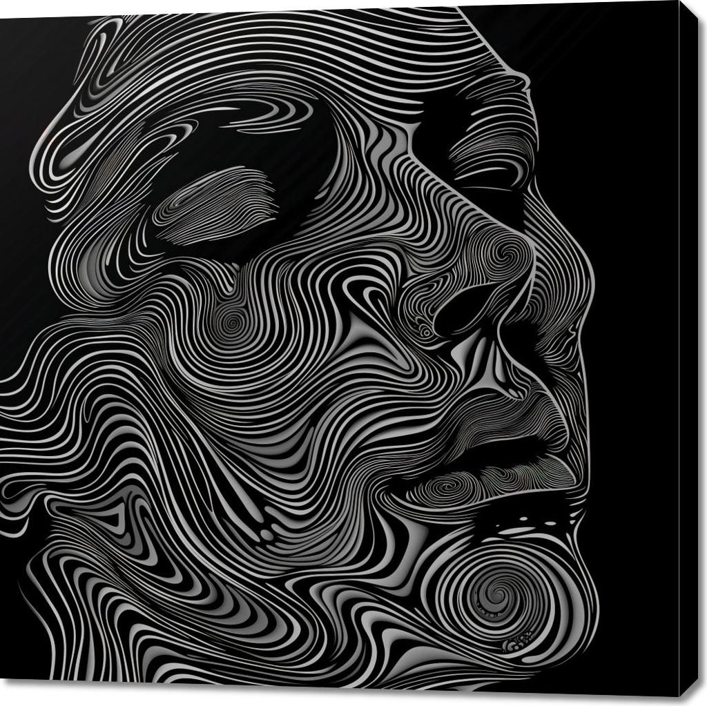 Bild 100x100cm Risse und Linien