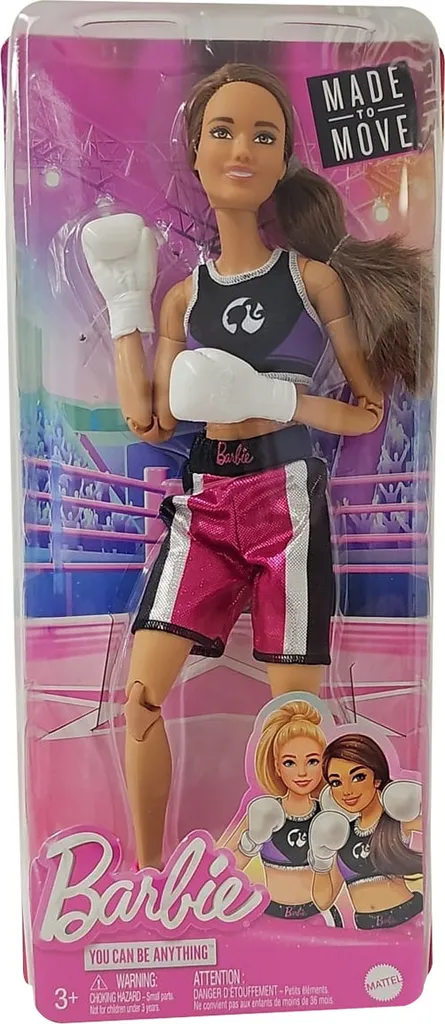 Barbie Made to Move Boxeuse : Poupée articulée avec 22 joints flexibles