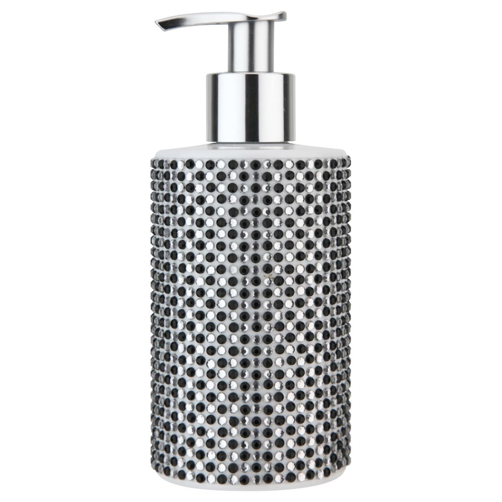 VIVIAN GRAY 3080 Diamonds Seifenspender mit Creme Seife, schwarz/weiß (250 ml)