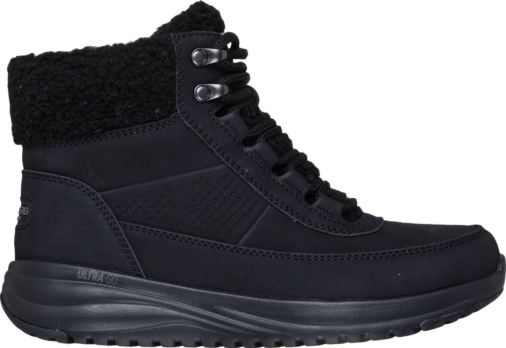 A single black boot is shown against a white background.