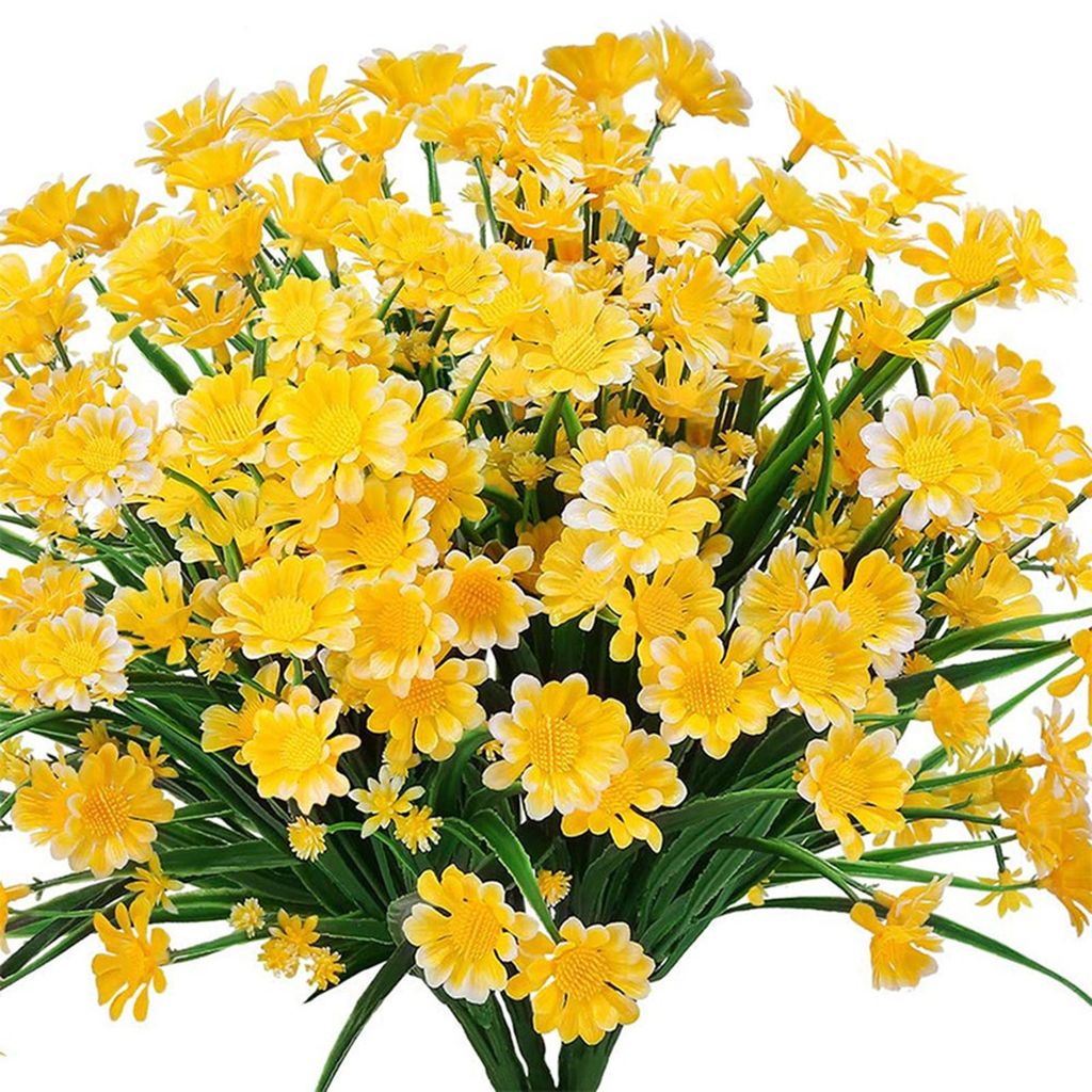 Künstliche Blume, UV-beständig, pflegeleicht, langstielig, Grünpflanze, Strauch, künstliche Friedhofsblume, Landhausdekor