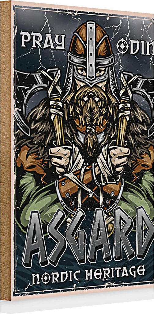Holzschild Wikinger 20x30cm Asgard nordic Heritage