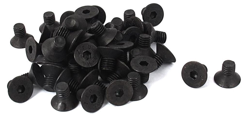 50 Stš¹ck M5x 8mm Senkkopfschrauben 10.9 Kohlenstoffstahl Senkkopf Innensechskant Flachkopfschrauben