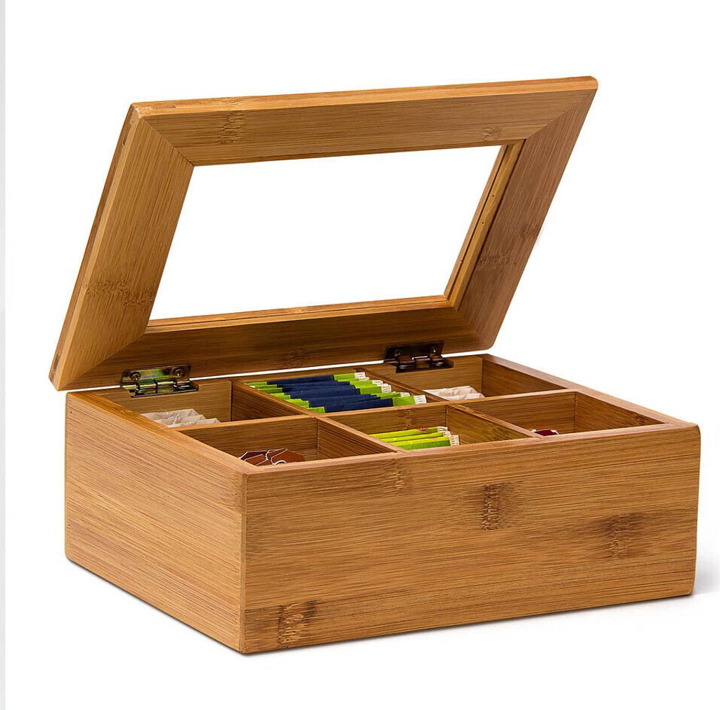 relaxdays Teebox braun 22,0 x 16,0 cm Produktbild 9