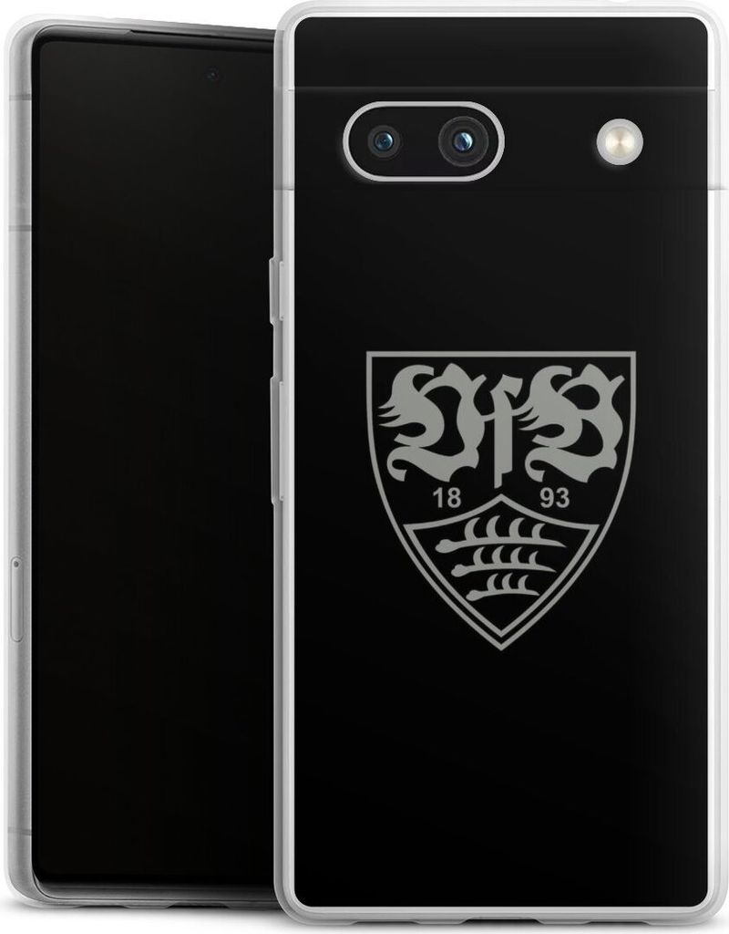 DeinDesign Slim Hülle für Google Pixel 7a Silikon Case Ultra Dünn Handyhülle Logo Offizielles Lizenzprodukt VfB Stuttgart