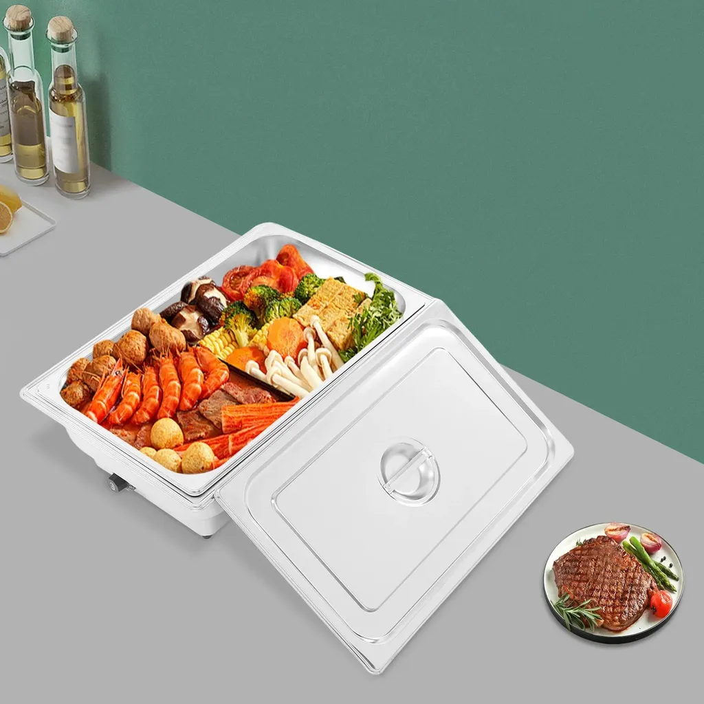 Chauffe-buffet électrique professionnel inox 13,5 l avec couvercle - 2