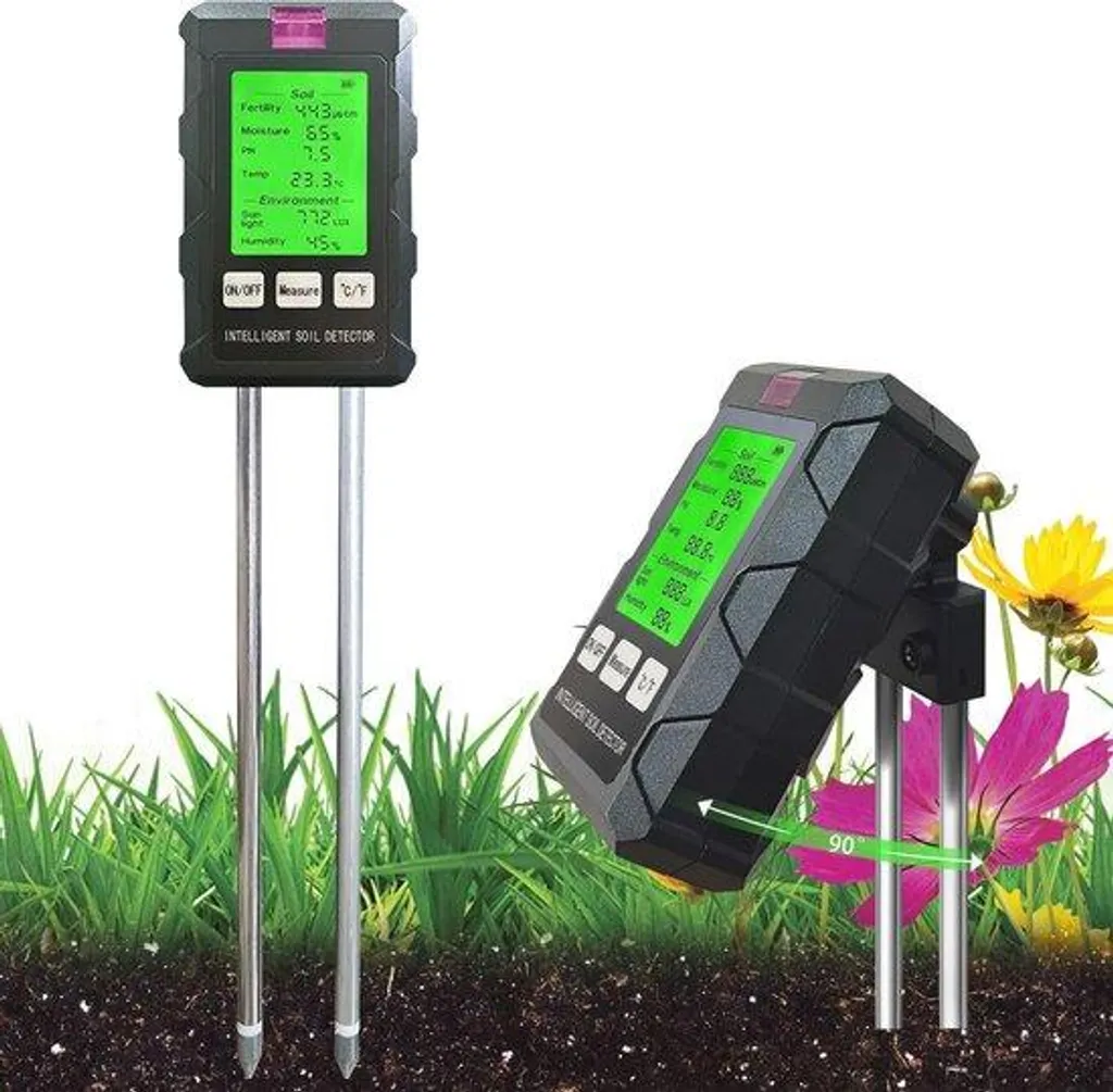 Testeur de sol multifonction pour jardinage : mesure pH et humidité