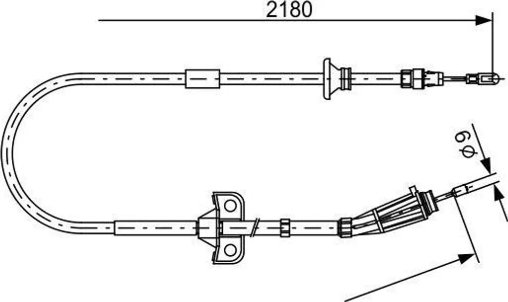 Bosch 1 987 477 248 Câble de Frein à Main pour Volvo XC90 OE 30636224
