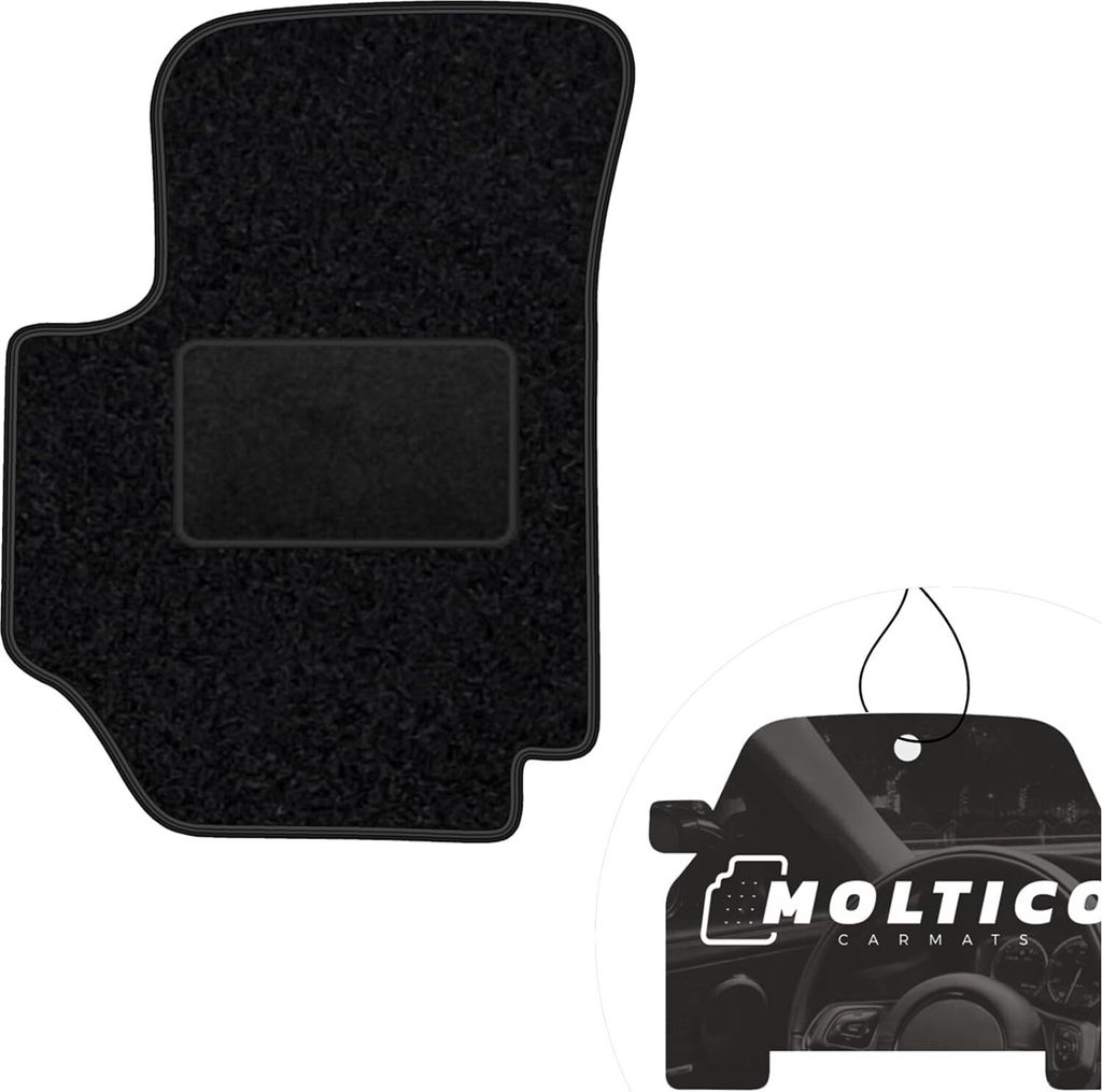 moto-MOLTICO Fahrer Fußmatte Auto Velours Fahrerseite Autoteppiche Schwarz Fahrermatte 1-teilig passend für Lancia Kappa 1994-2001