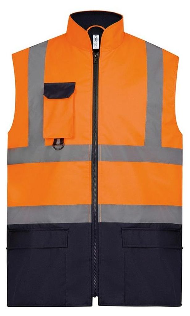 Yoko - Weste für Herren/Damen Unisex, hohe Sichtbarkeit LT6212 (3XL) (Orange/Marine)