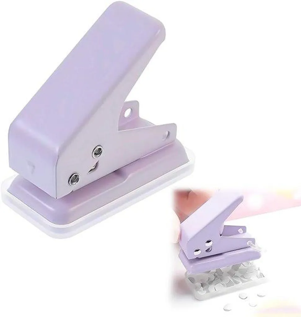 Perforatrice portable violette pour scrapbooking et loisirs créatifs