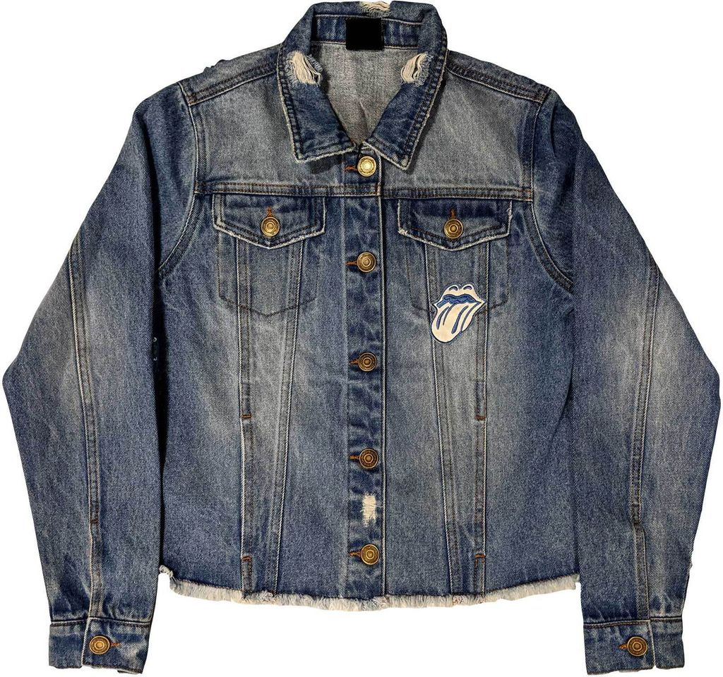 The Rolling Stones - Jeansjacke für Damen RO4859 (XL) (helles Denim Blau)