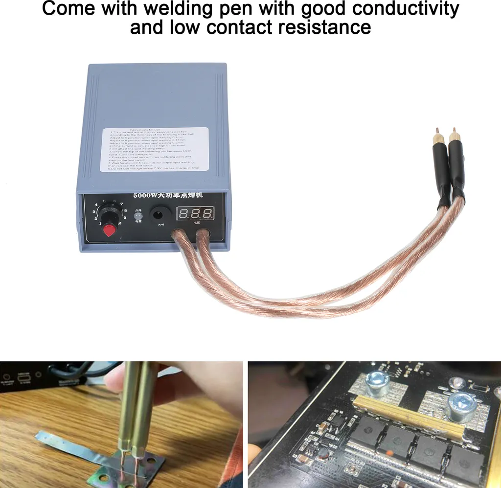 Soudeur par points pour assembler batteries lithium 5000W courant 800A