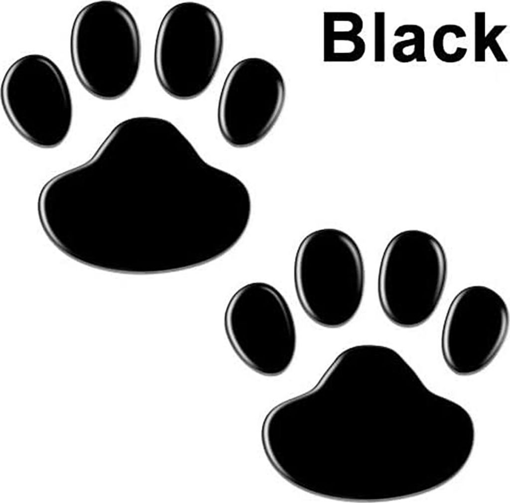2 Teile/satz Auto Aufkleber Cooles Design Pfote 3D Tier Hund Fußabdrücke Fußabdruck Aufkleber Aufkleber