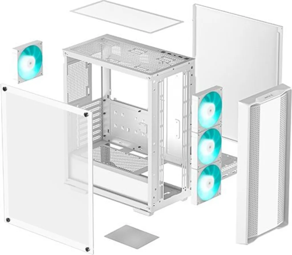 Boîtier PC DeepCool CC560 WH V2 Blanc : Idéal pour Setup Gaming ATX Pro - 11