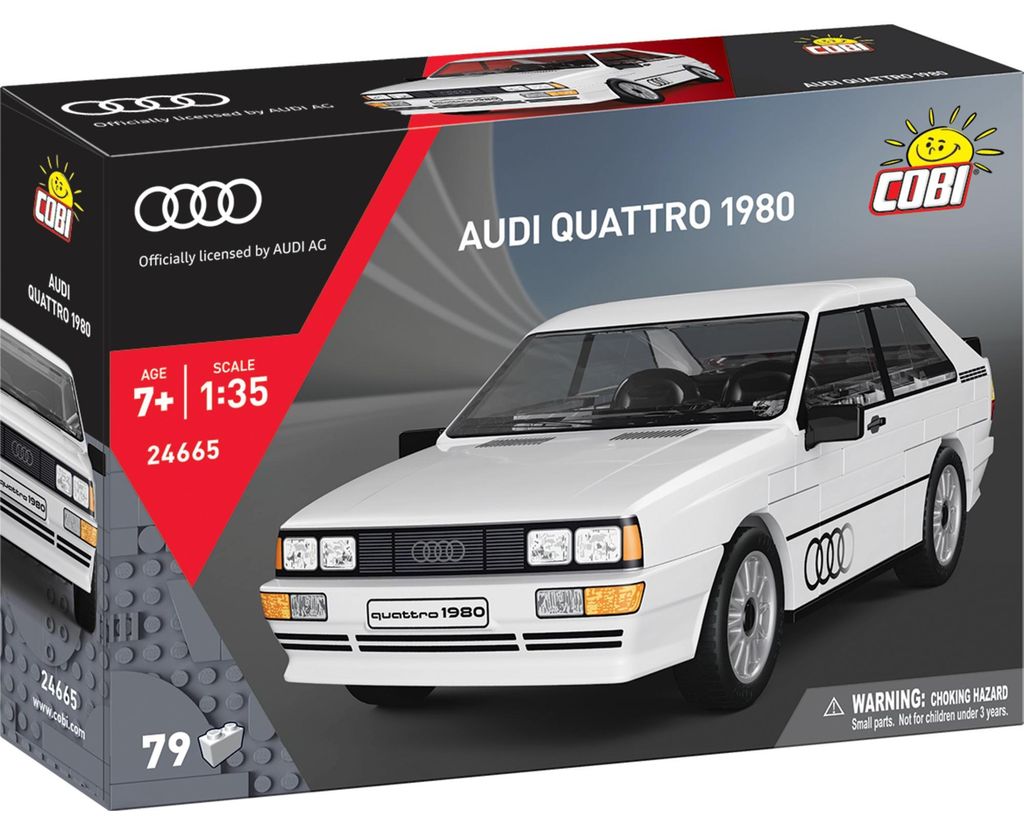 Cobi Klemmbaustein-Set Audi Quattro 1980 White, 79 Teile, Immagine del prodotto 