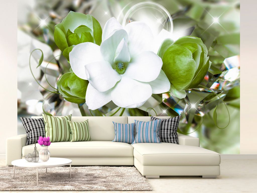 Vlies Fototapete 400x280 cm Tapeten Wandtapete XXL Blumen Magnolie b-A-0298-a-d