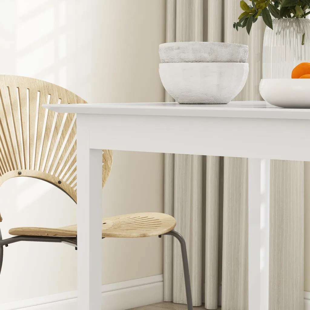 Table carrée bois blanc compacte solution idéale pour petits espaces - 8