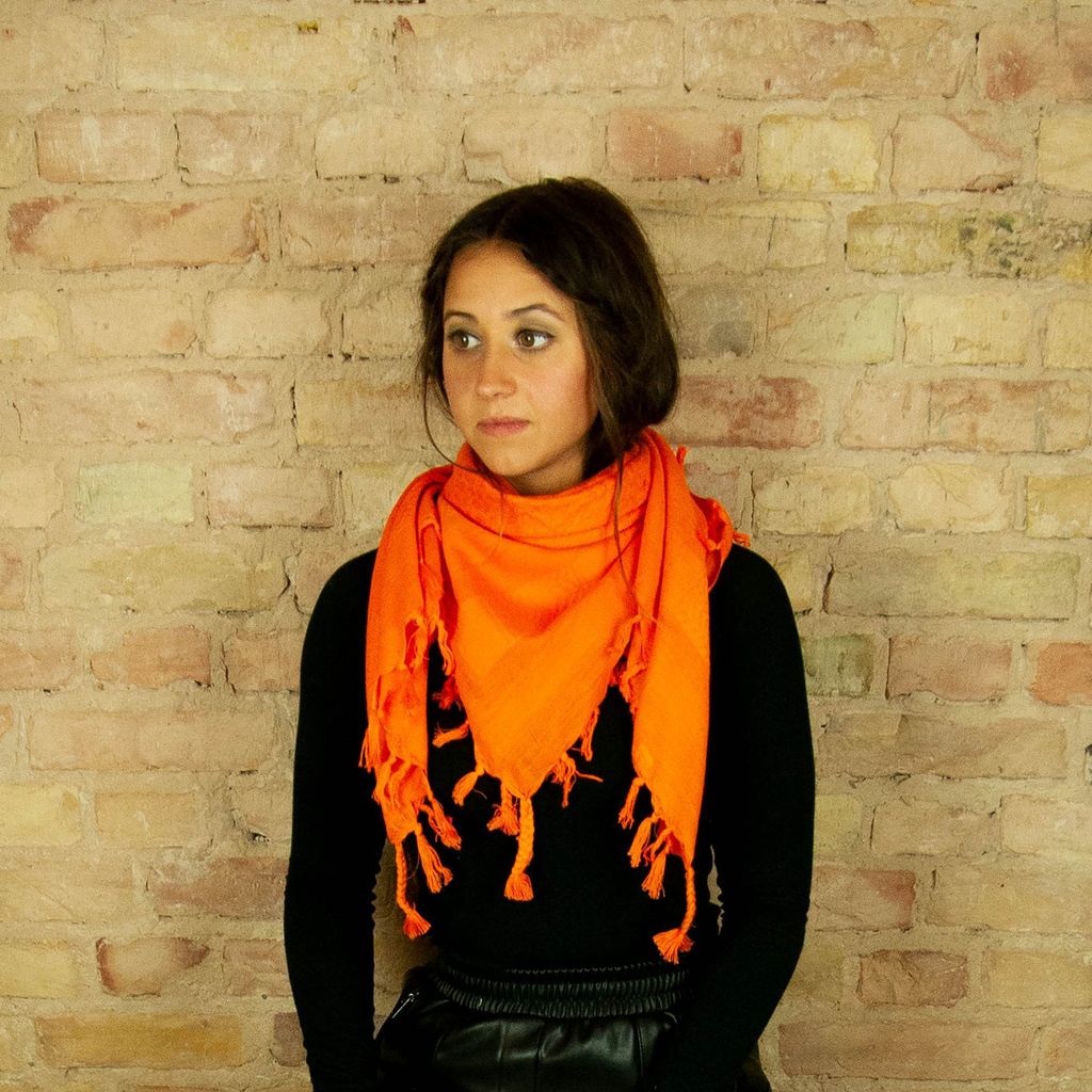 Palituch - orange - orange - Kufiya PLO Tuch Produktbild 7