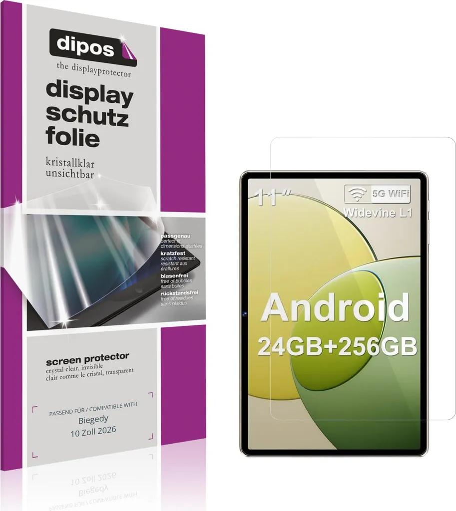 2x Pellicole Display per Biegedy 10 Zoll 2026 - Protezione Invisibile