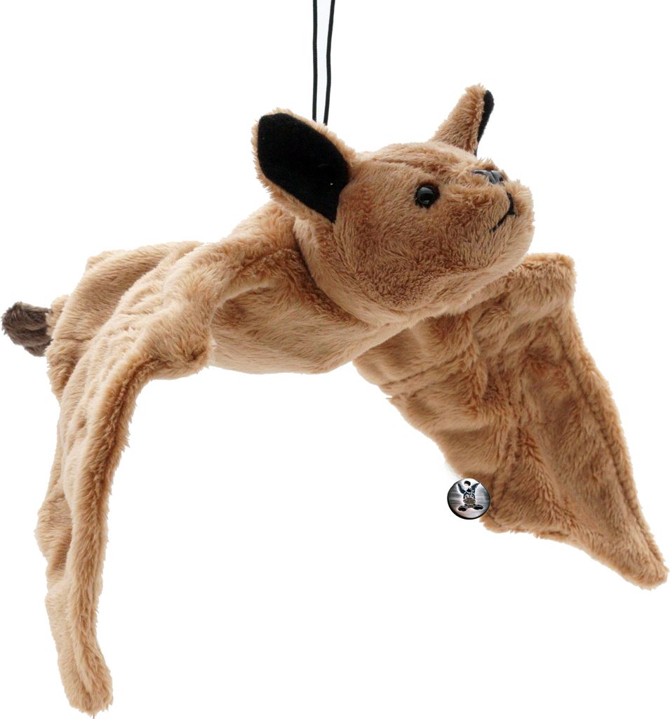 Fledermaus Kuscheltier braun Teichfledermaus Zwergfledermaus Plüschtier 35 cm CHIRO