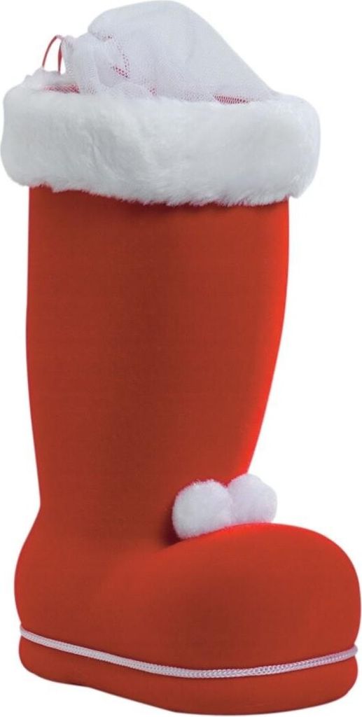 IDENA Idena Nikolausstiefel rot beflockt 15cm