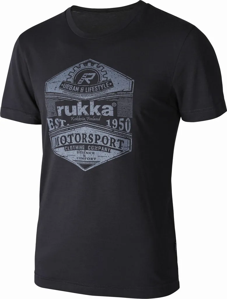 Rukka Kington T-Shirt Noir avec Technologie OUTLAST® - Taille S Moto