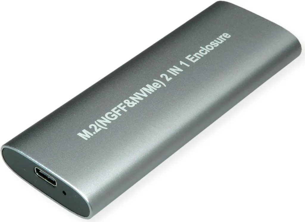 Case Esterno Silver Value 16.99.4132 per M.2 NVMe SSD USB 3.2