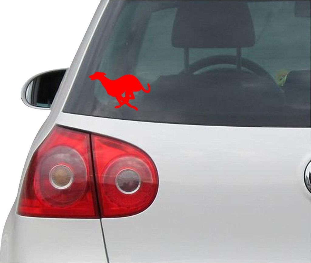 Aufkleber / Autoaufkleber - JDM - Die cut - GREYHund - Auto, Truck, Notebook, Laptop - rot - 139mm x88mm
