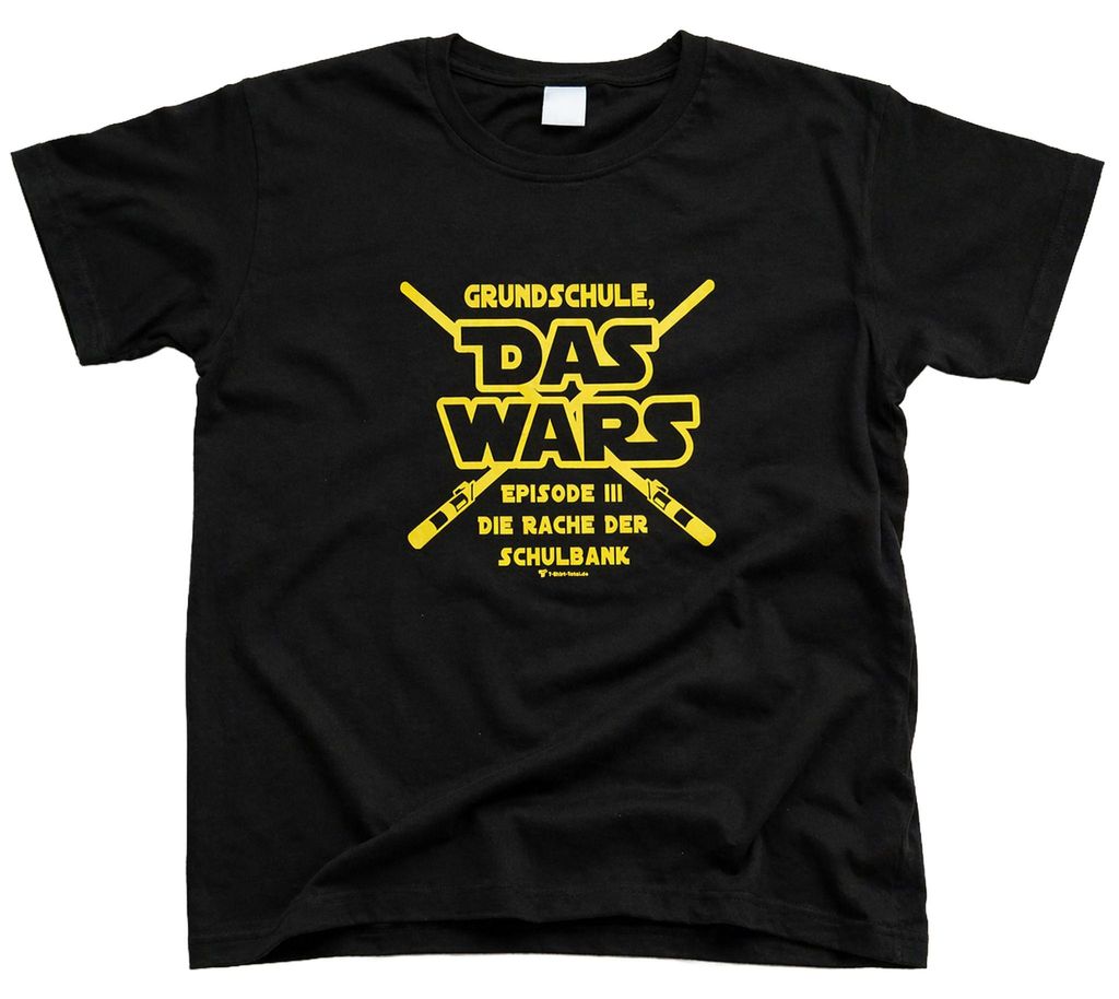 T-Shirt Kinder Grundschule Das Wars Schwarz mit Spruch