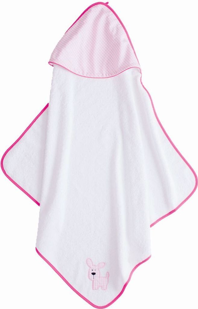 Kapuzenhandtuch Lucky Dog Farbe rosa Größe 100 x 100 Produktbild 