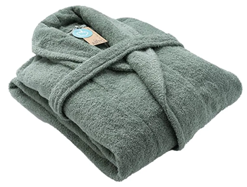 Peignoir de Bain Mixte Vert Ancien Idéal pour Spa et Sortie de Douche