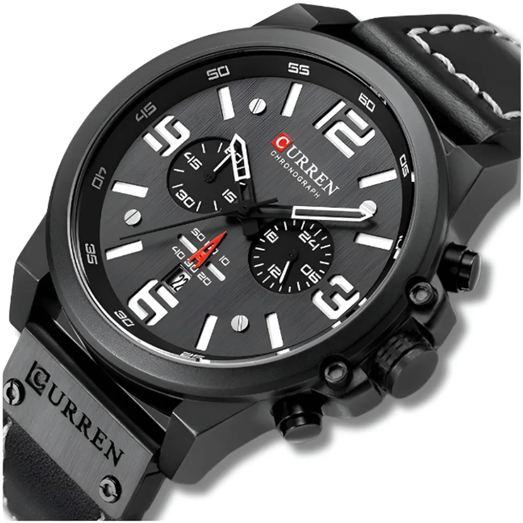 Montre Chronographe Homme Curren avec Dateur et Cadran Étanche Design