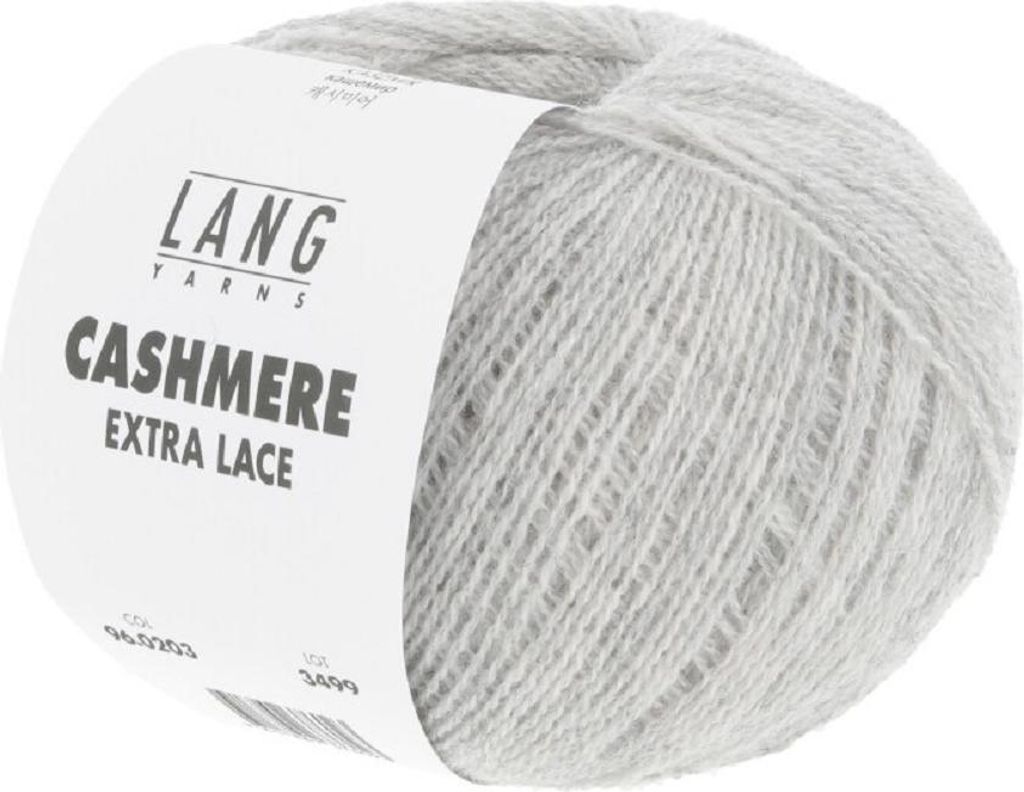 Lang Yarns - Cashmere Extra Lace 0203 hellgrau melange