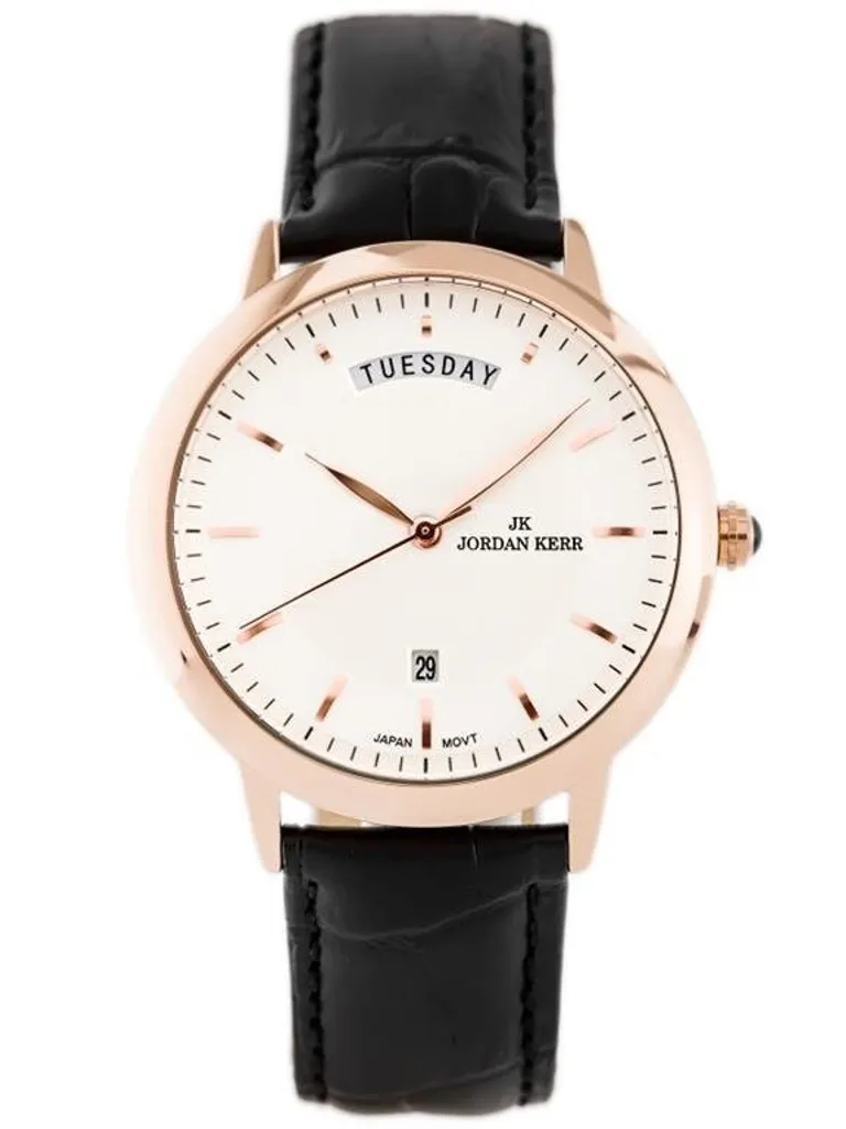 Montre homme Jordan Kerr 3978G avec verre minéral anti-rayures