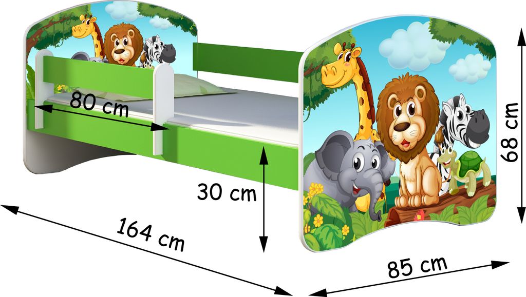 ACMA Jugendbett Kinderbett Junior-Bett Komplett-Set mit Produktbild 3
