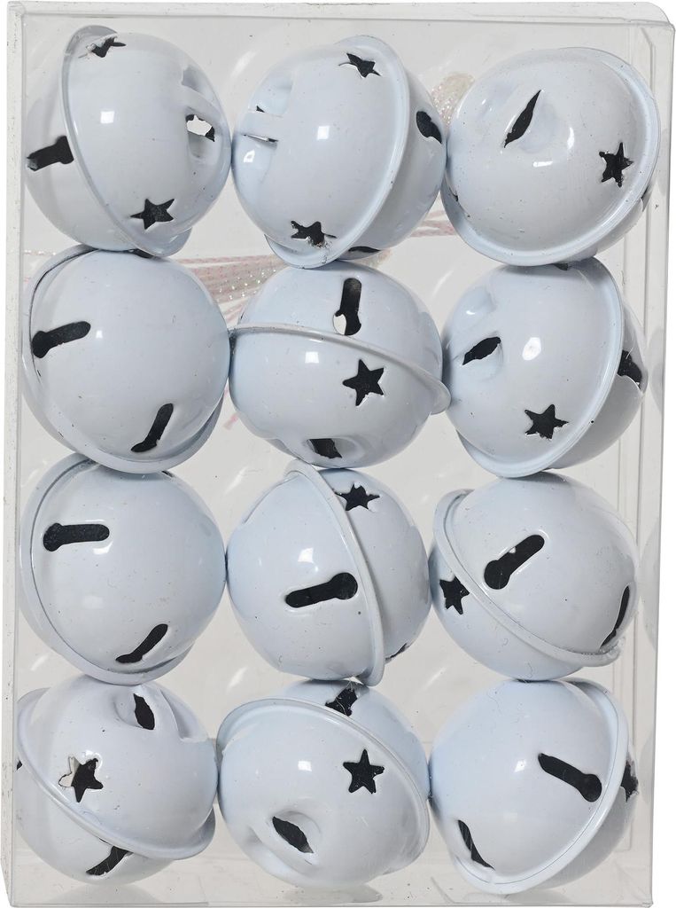 Glöckchen Metall 3cm 12er Set Weiß
