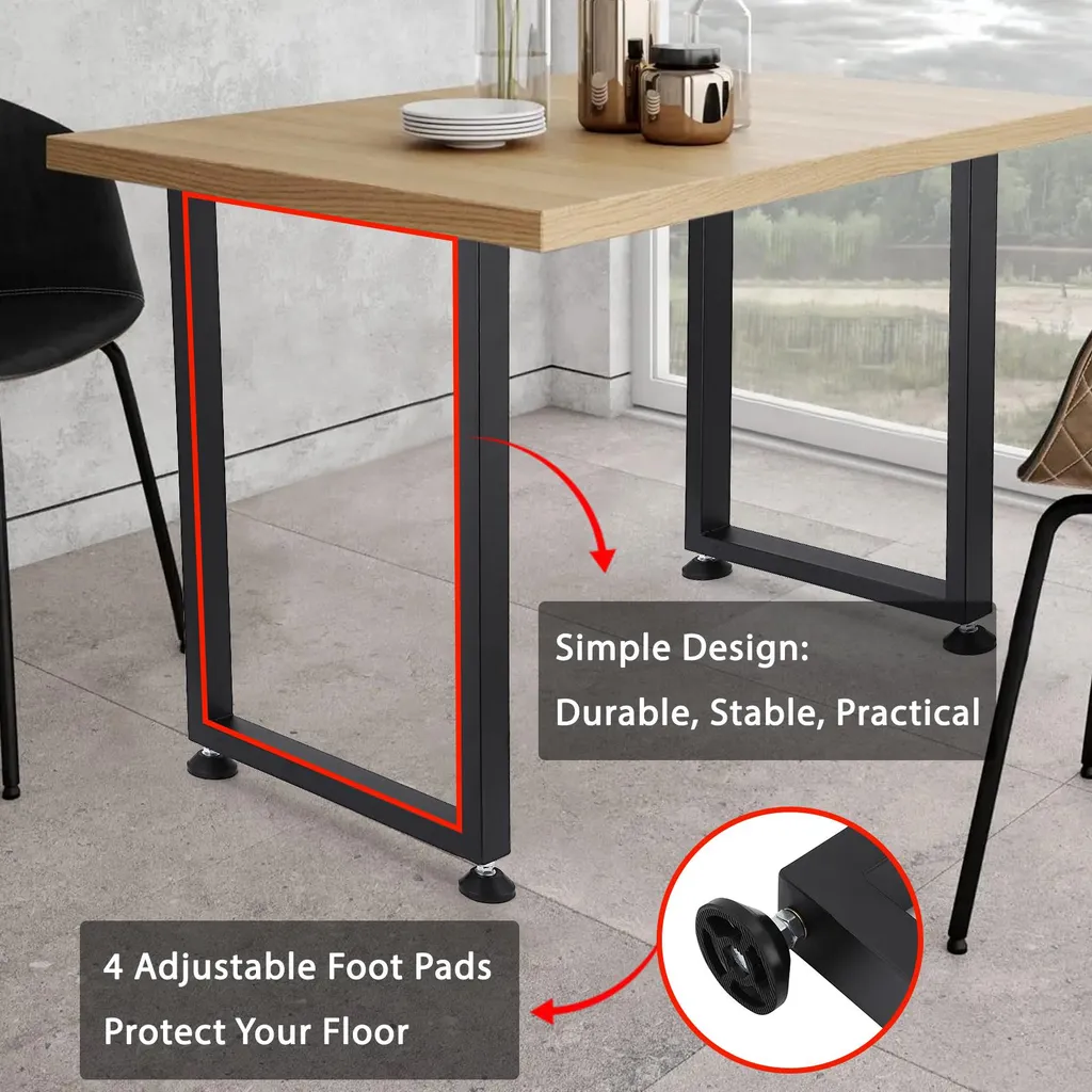 Pieds de table pour création de banc et table basse DIY acier carbone - 5