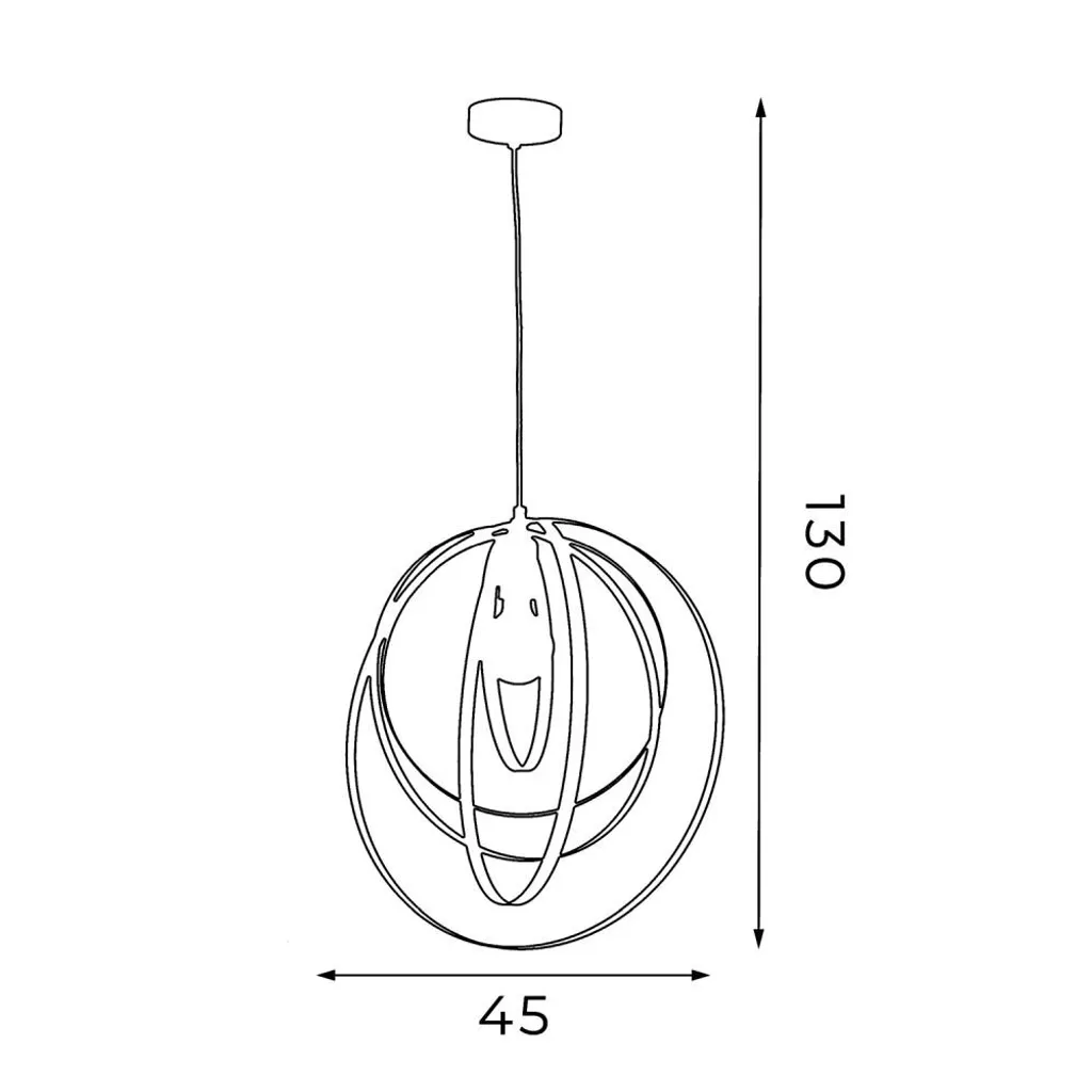 Lampe géométrique Ringo 45 cm - Éclairage idéal pour table à manger design - 4