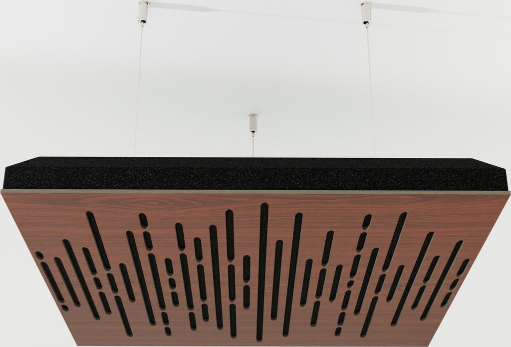 2-Stück Akustik Deckenpaneele «WAVE-C» mit Montageset | Absorption - Diffusion - Reflexion - Schalldämmung - Isolierung | Acoustic Cloud Panel ...
