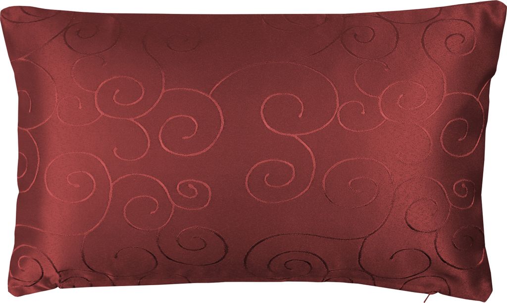 Kissenbezug 30x50 cm bordeaux Damast Circle Deko Produktbild 